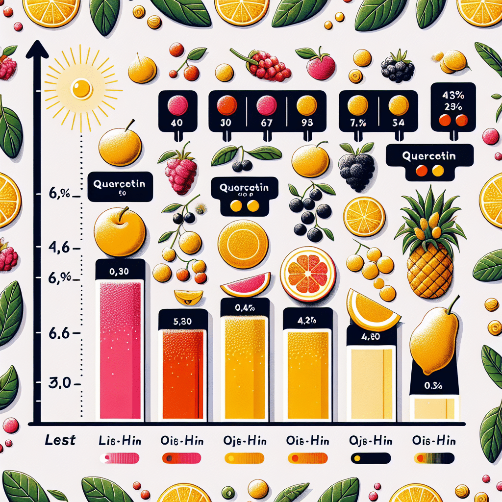 Which fruit has the most quercetin?