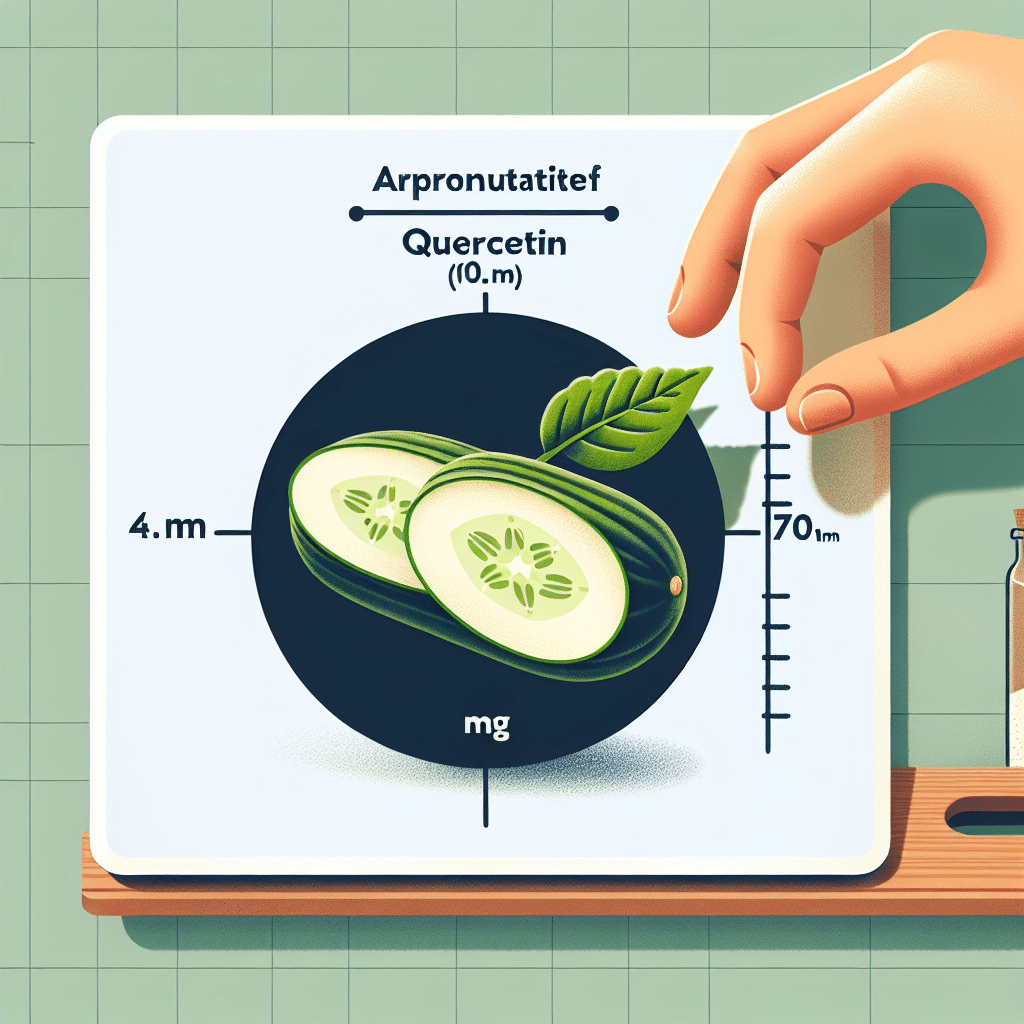 How much quercetin is in a cucumber?