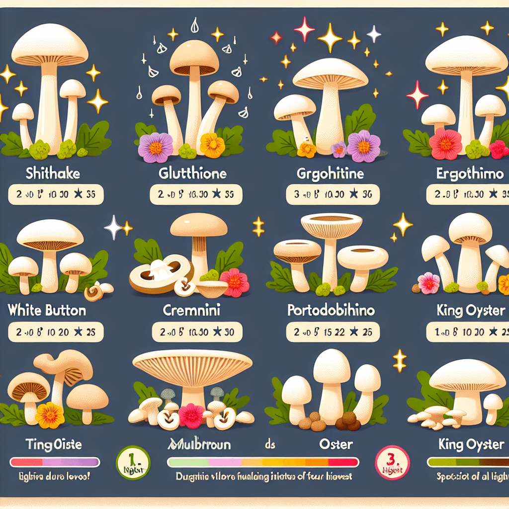 Which Mushrooms Have the Highest Levels of Glutathione and Ergothioneine?