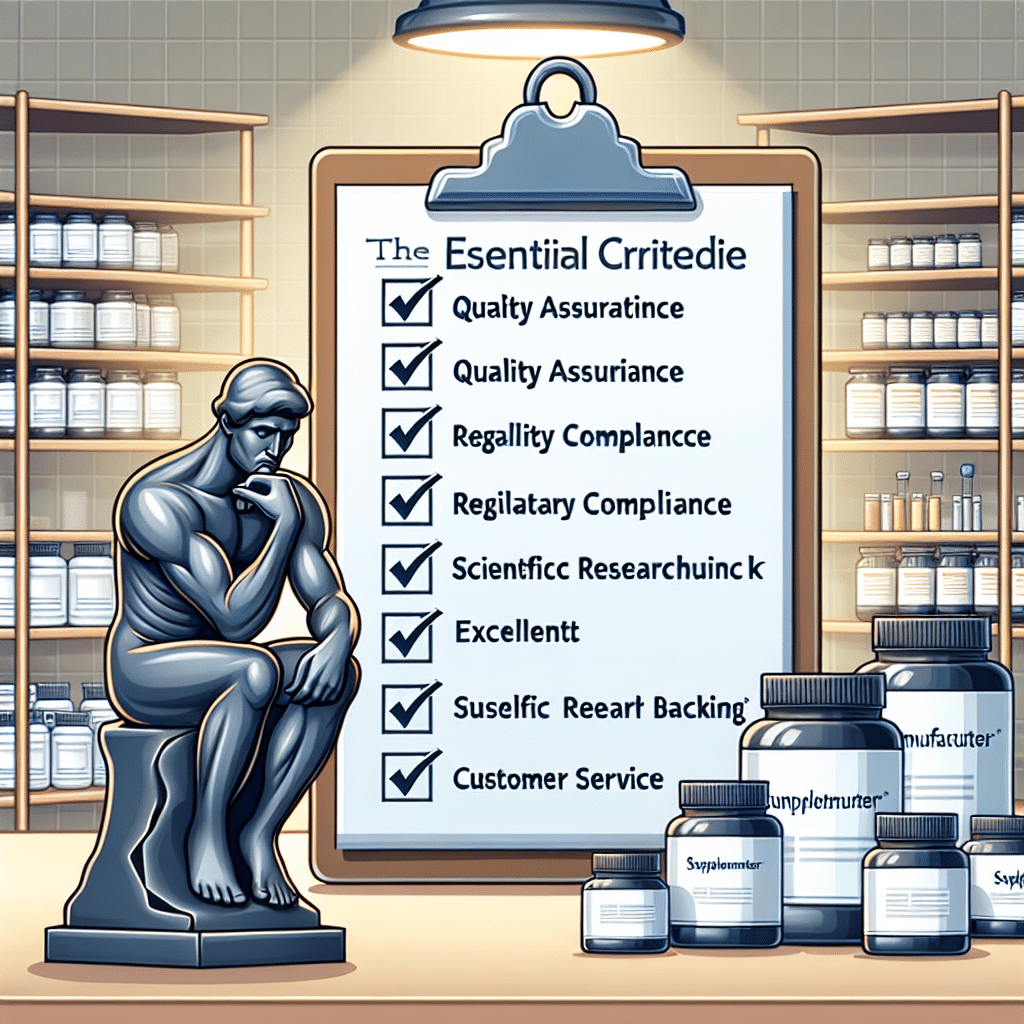 Essential Criteria for Selecting a Competent Supplement Manufacturer