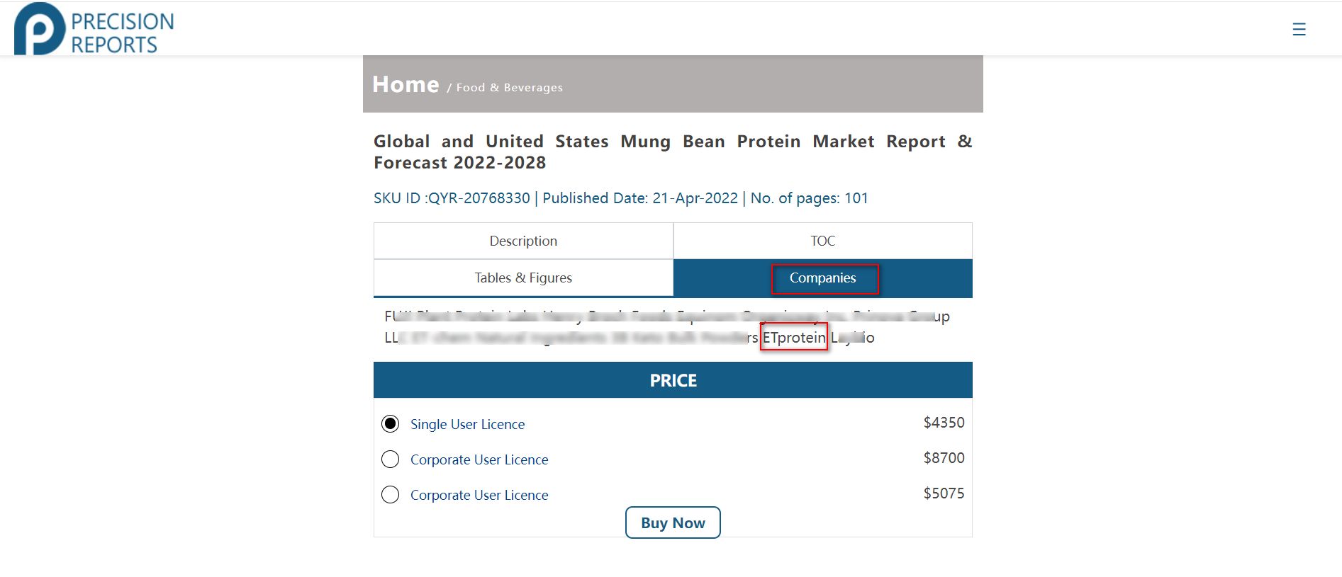 precision reports