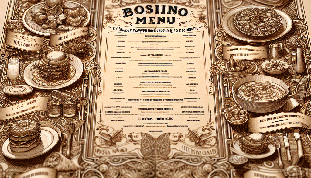 Bosino Menu: A Culinary Experience to Remember