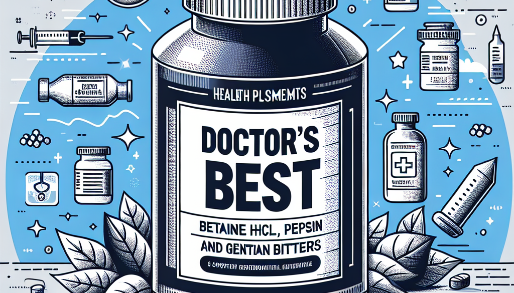 Doctor's Best Betaine HCL Pepsin and Gentian Bitters